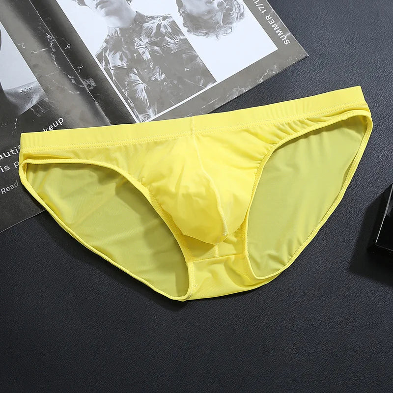 Men's Swimsuit Bottoms in Striped Low-Rise Swim Brief Style for Beach and Pool Wear