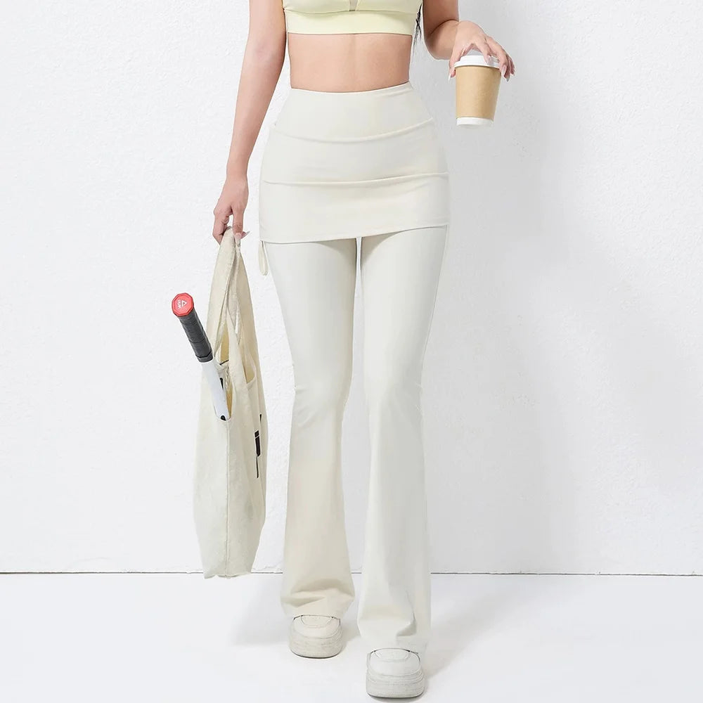 Women's Skirted Flared Workout Pants