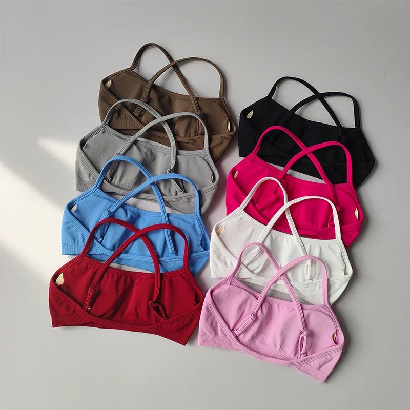 Women's Strappy Sports Bra with Separate Shorts Options