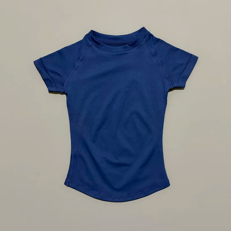 Women's Crew Neck Short Sleeve Sports T-shirt For Workout Outfits