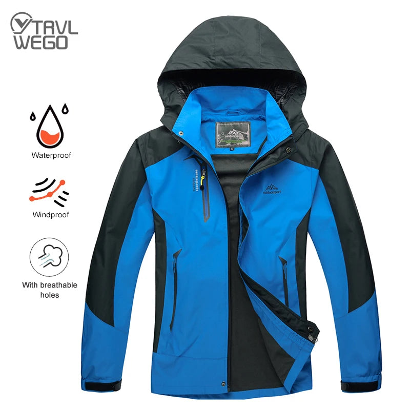 Men's Hooded Contrast Hiking Jacket