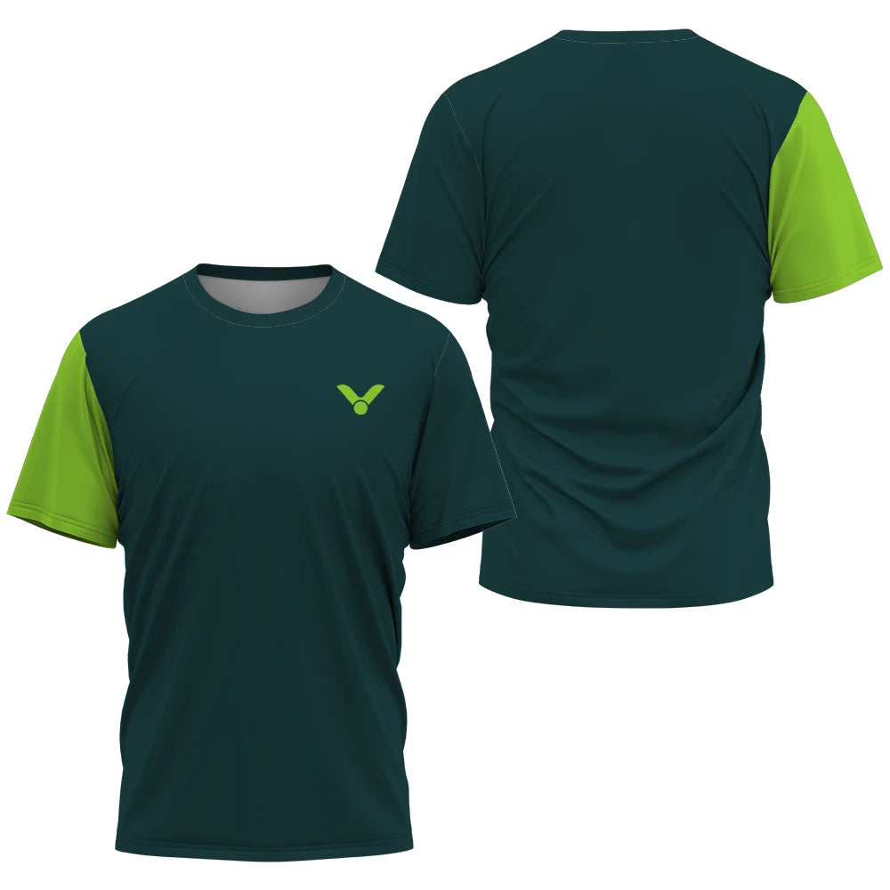 Printed Court Sports Short Sleeve T-shirt For Sports Outfits