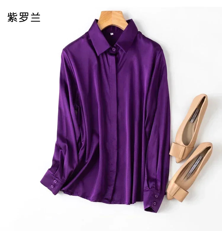 Women's Collared Long Sleeve Shirt