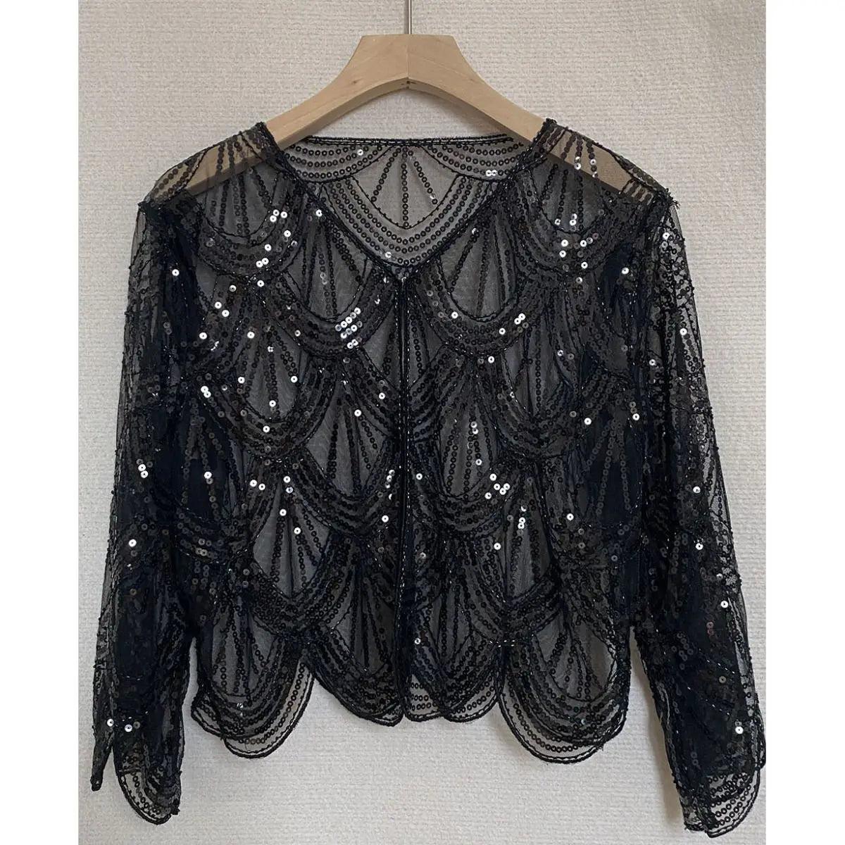 Scalloped Sequin Capelet for Layering over Dresses and Tops