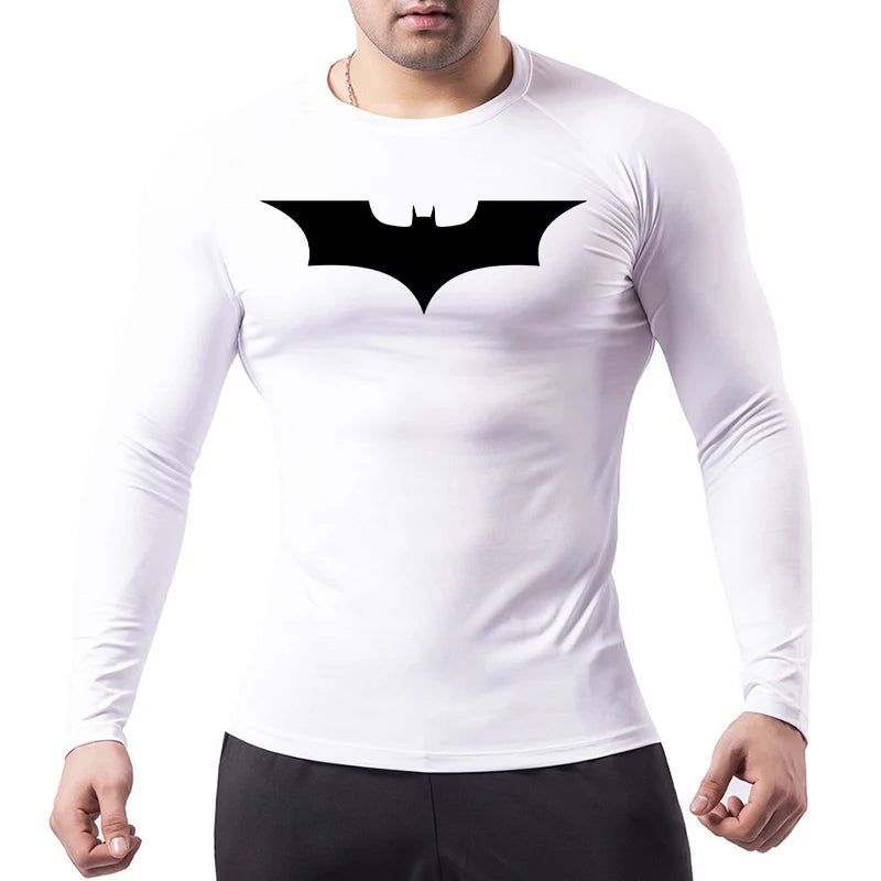 Fitted Crew Neck Long Sleeve Compression T Shirt