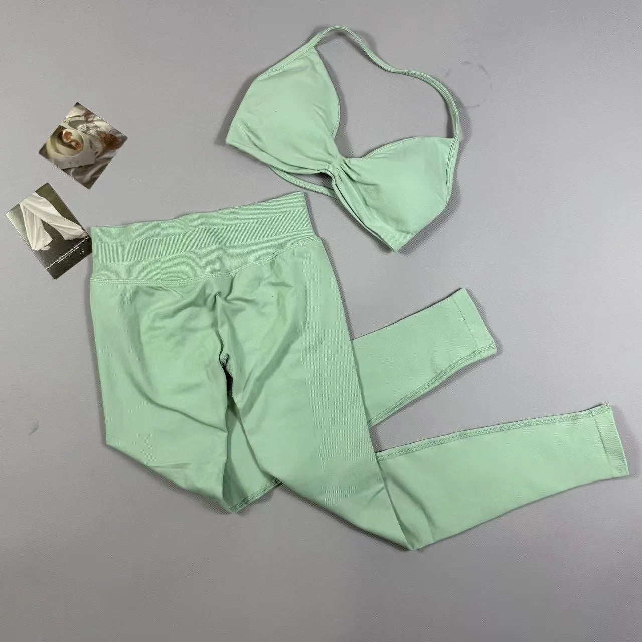 Women's Halter Bra And Leggings Yoga Set For Workout Outfits