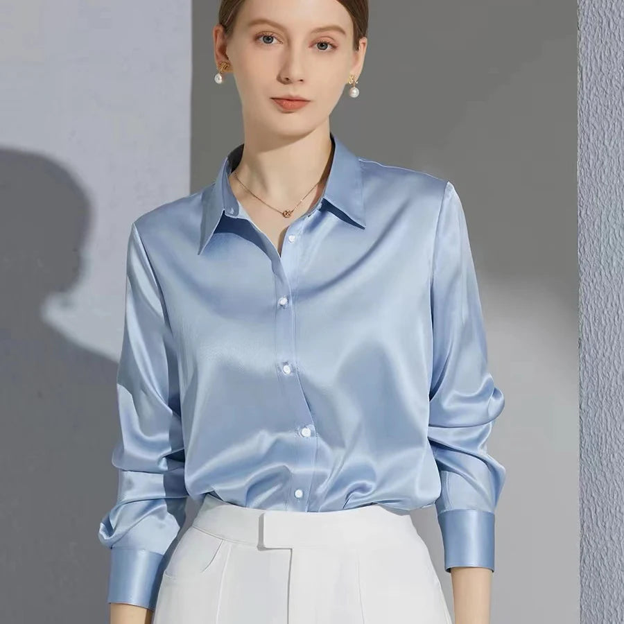 Women's Collared Long Sleeve Shirt