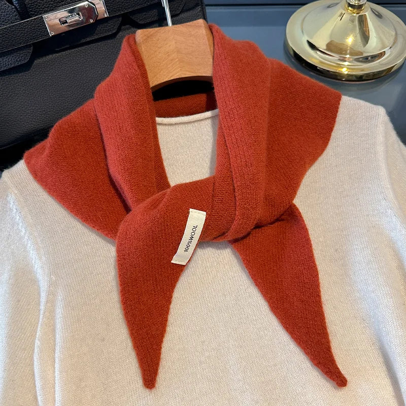 Solid Wool Scarf for Folded and Draped Neck Styling