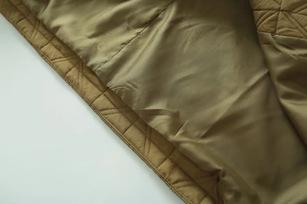 Casual Quilted Winter Coat For Women Single Breasted Irregular Mid Length A Line Long Sleeved Cotton Jackets Woman 4XL