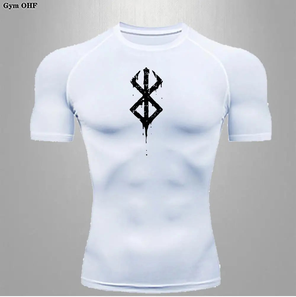 Fitted Crew Neck Short Sleeve Compression T Shirt