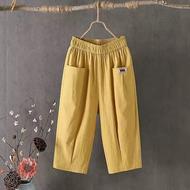 Women's Loose Cropped Harem Pants For Workout Outfits