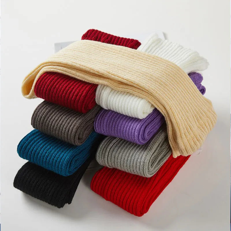 Long Ribbed Dance Leg Warmers with Stirrup Foot Shape