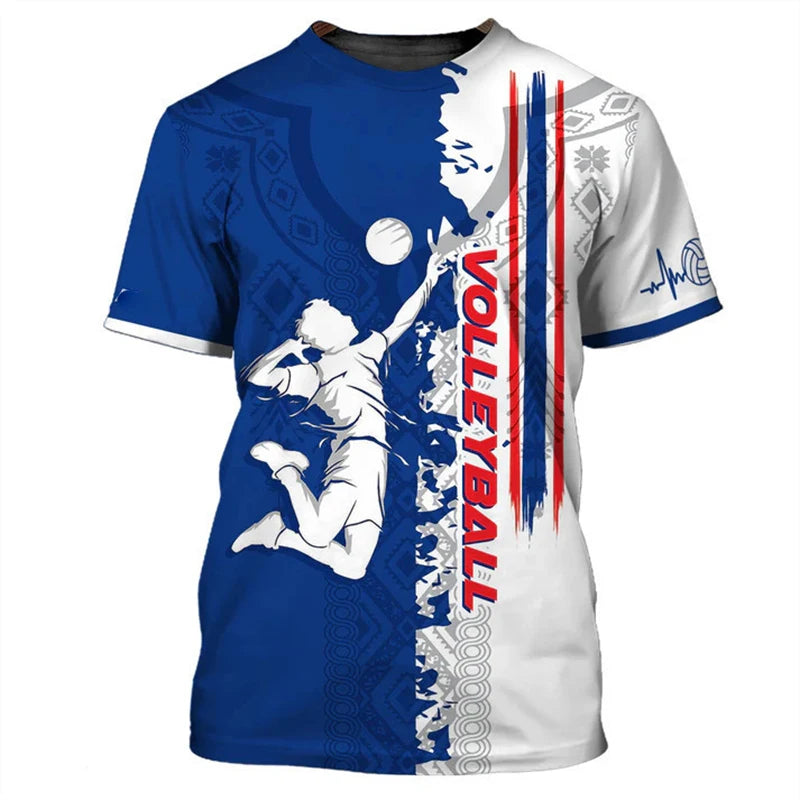 Volleyball Graphic Short Sleeve T-shirt For Sports Outfits
