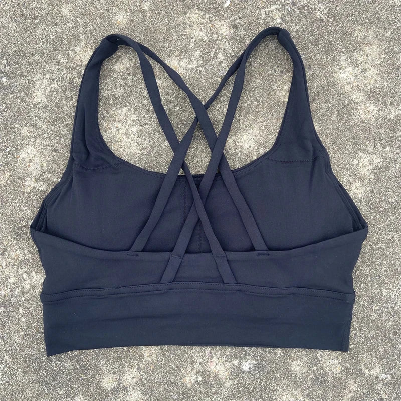 Women's Thin Strap Cross Back Sports Bra