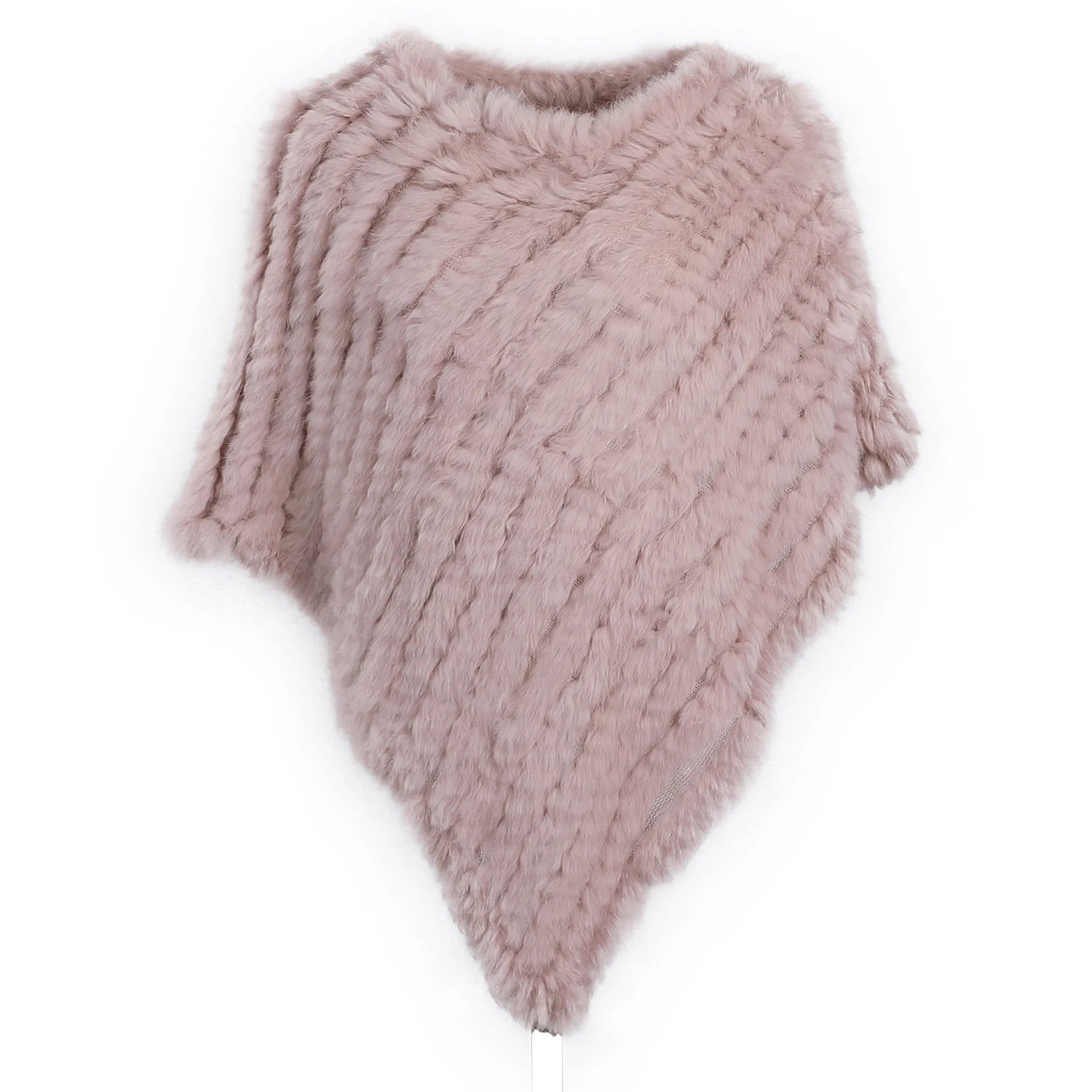Textured Pointed Hem Poncho for Layering over Outfits