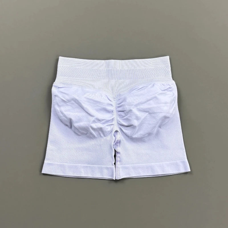 Women's High Waist Nylon Blend Scrunch Shorts for Gym Training