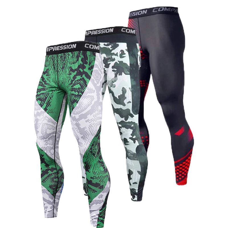 Men's Fitted Elastic Waist Training Leggings For Everyday Wear
