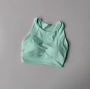Women's High Neck Racerback Sports Bra