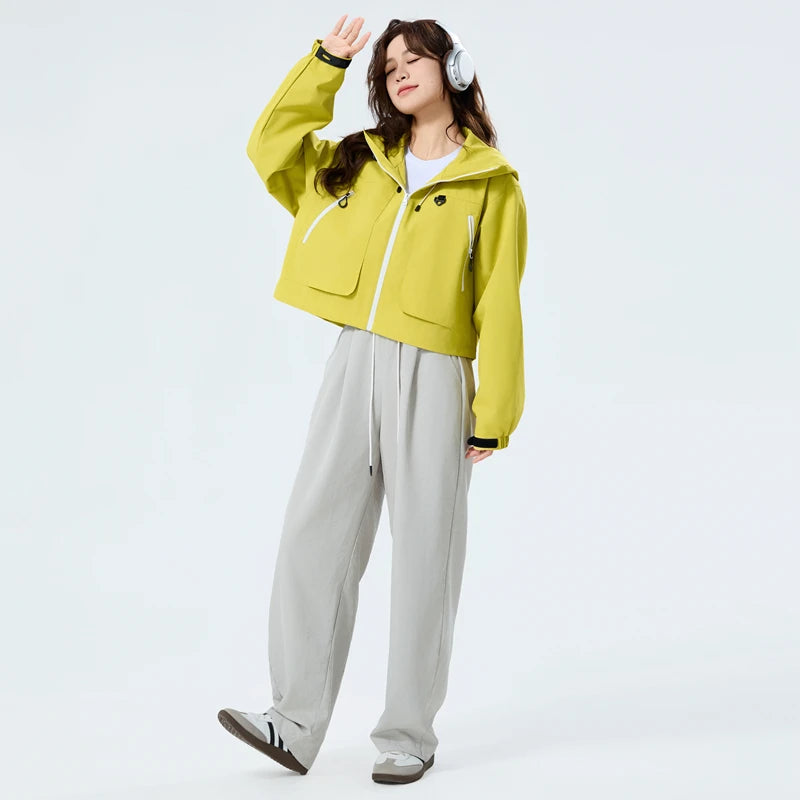 Unisex Waterproof Oil-Resistant Hiking Jacket for Camping