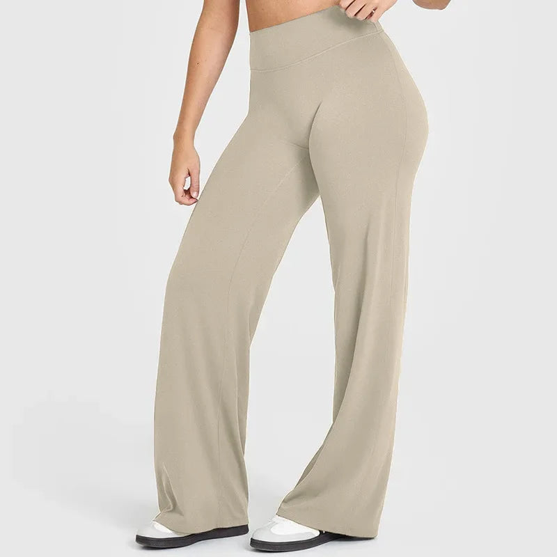 Women's Scrunch Flared Leggings For Workout Outfits And Layering