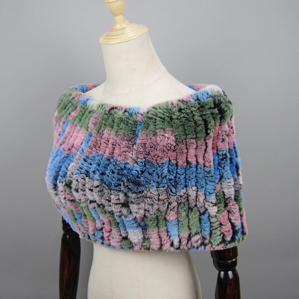 Textured Tubular Shoulder Wrap Cape for Layering over Outfits
