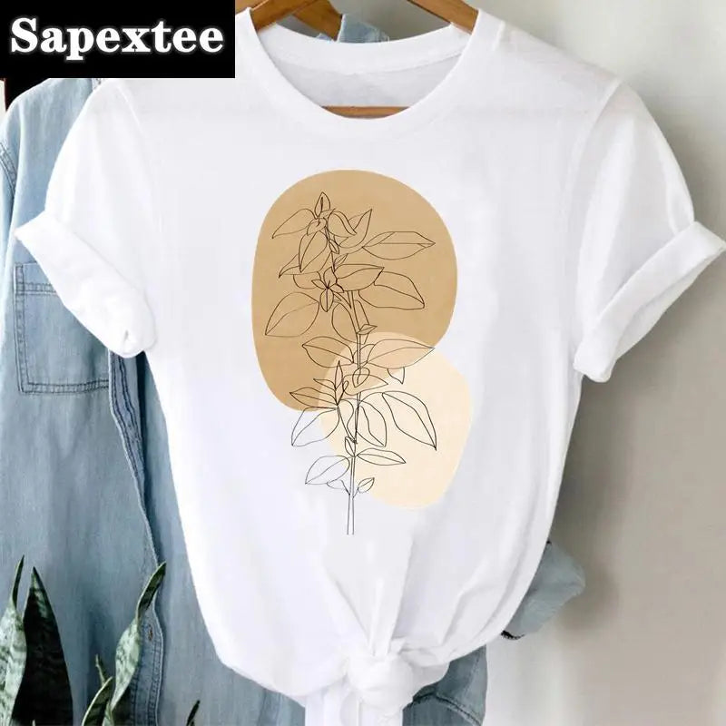 Women's Nature Graphic Modal Short-Sleeve Crewneck T-Shirt