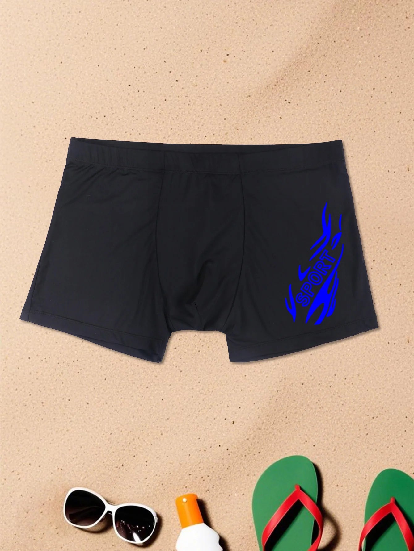 Men's Swim Shorts with Slim-Fit Swimming Style for Beach and Pool Wear