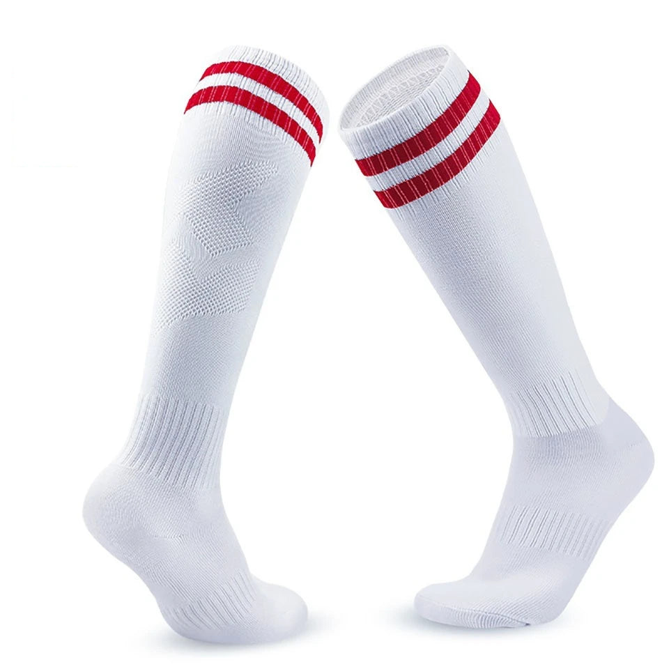 Striped Cuff Football Socks with Adult and Child Size Options