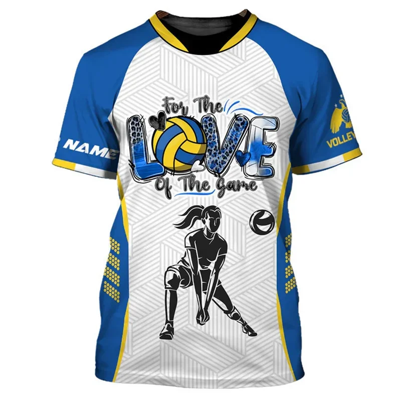 Volleyball Graphic Short Sleeve T-shirt For Sports Outfits