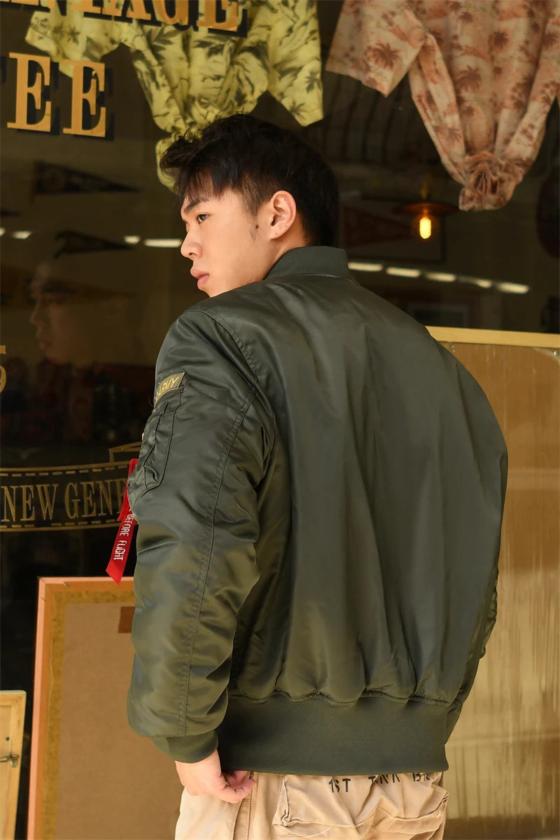 Men's Bomber Jacket Casual Fall Winter Military Jacket and Coats Outwear