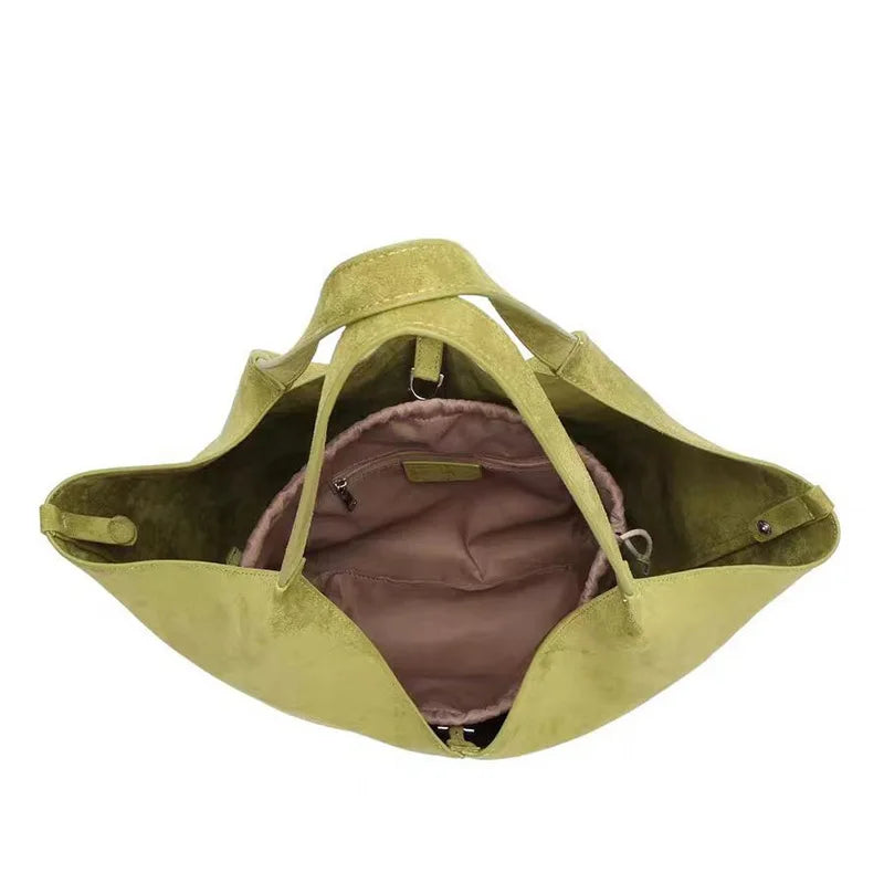 Women's Soft Shoulder Tote Bag with Carry Handles and Multiple Shapes