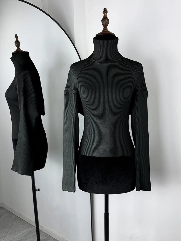 Women's Ribbed Polyester Blend Halter Tank and Long Sleeve Bolero with Separate Options