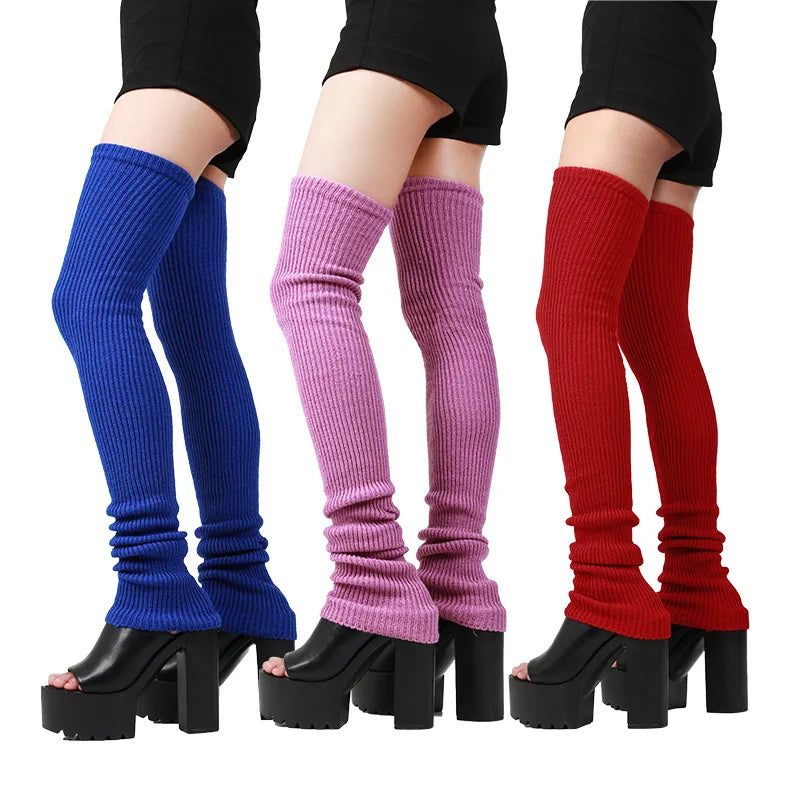 Solid Long Leg Warmers with Original Length Options