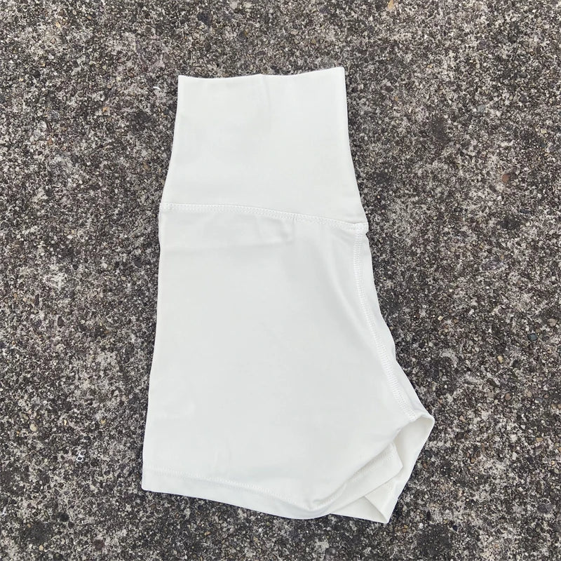 Women's High Waist Nylon Blend Biker Shorts with Colour Options