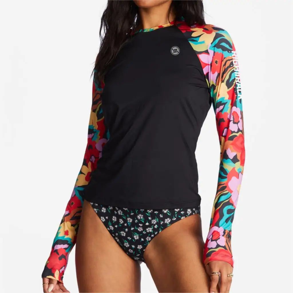 Women's Long Sleeve Rash Guard and Swim Shorts Style Options