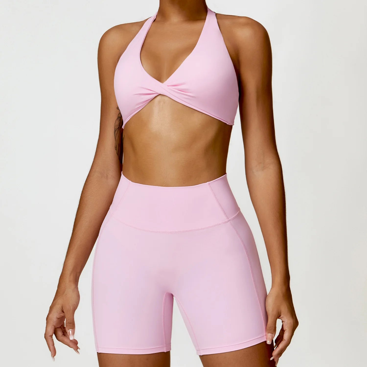 Women's Halter Bra And Variable Bottoms Yoga Set