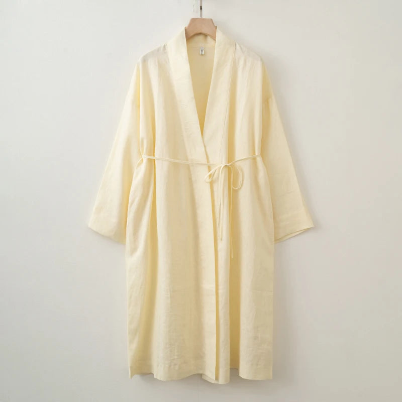 Long Drawstring Open Front Cardigan for Layering over Outfits