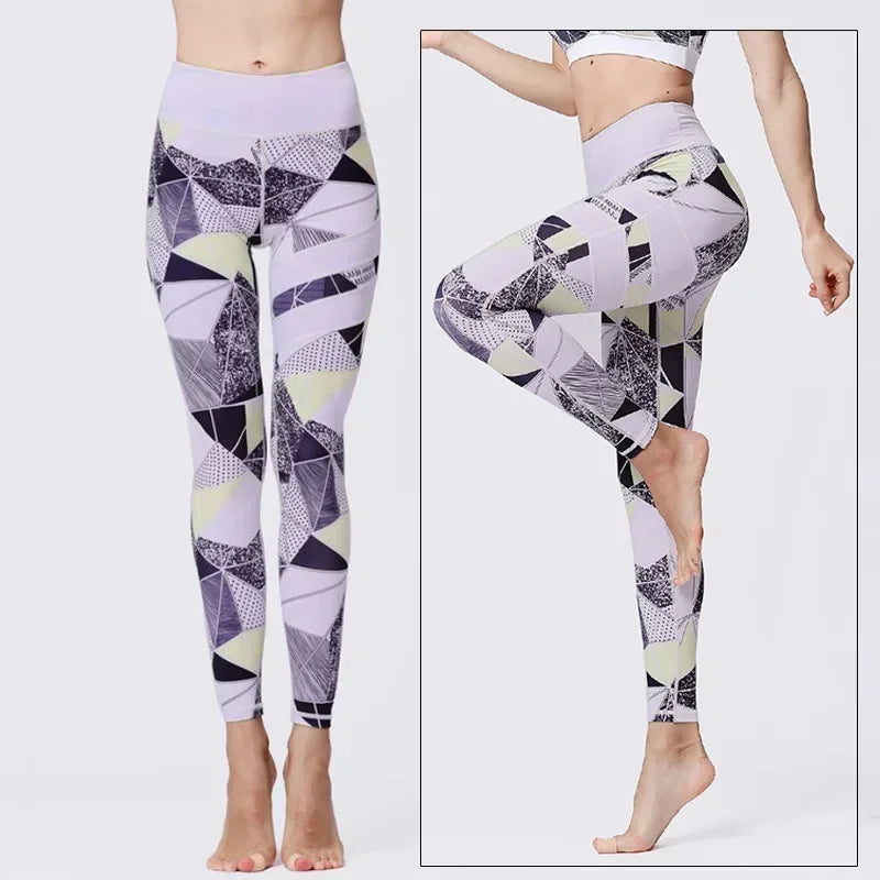 Women's Printed High-Waist Workout Leggings