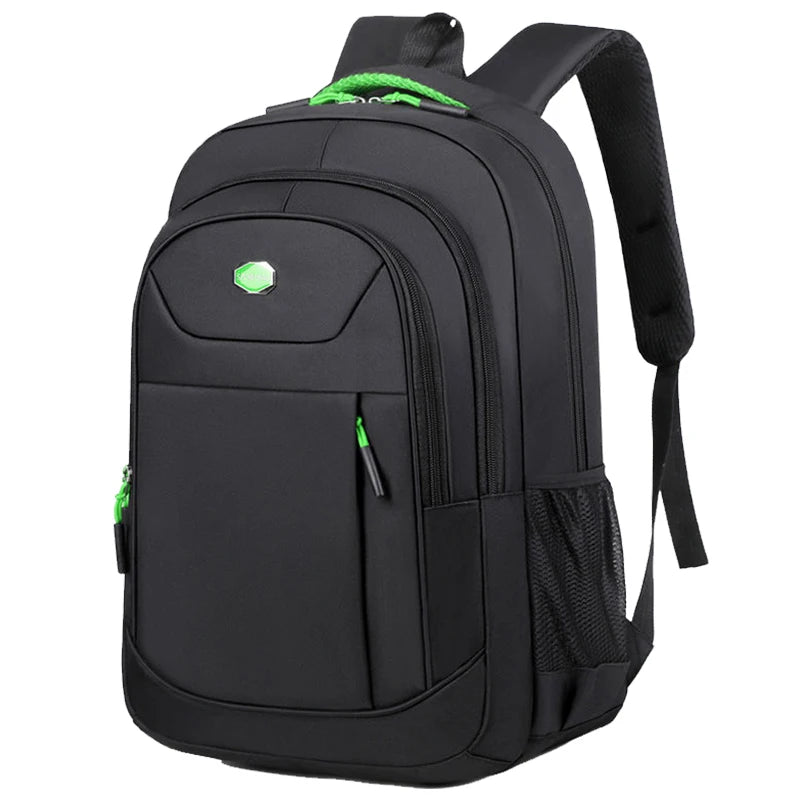 Everyday Commuter Backpack with Contrast Zippers and Multiple Front Pocket Styles