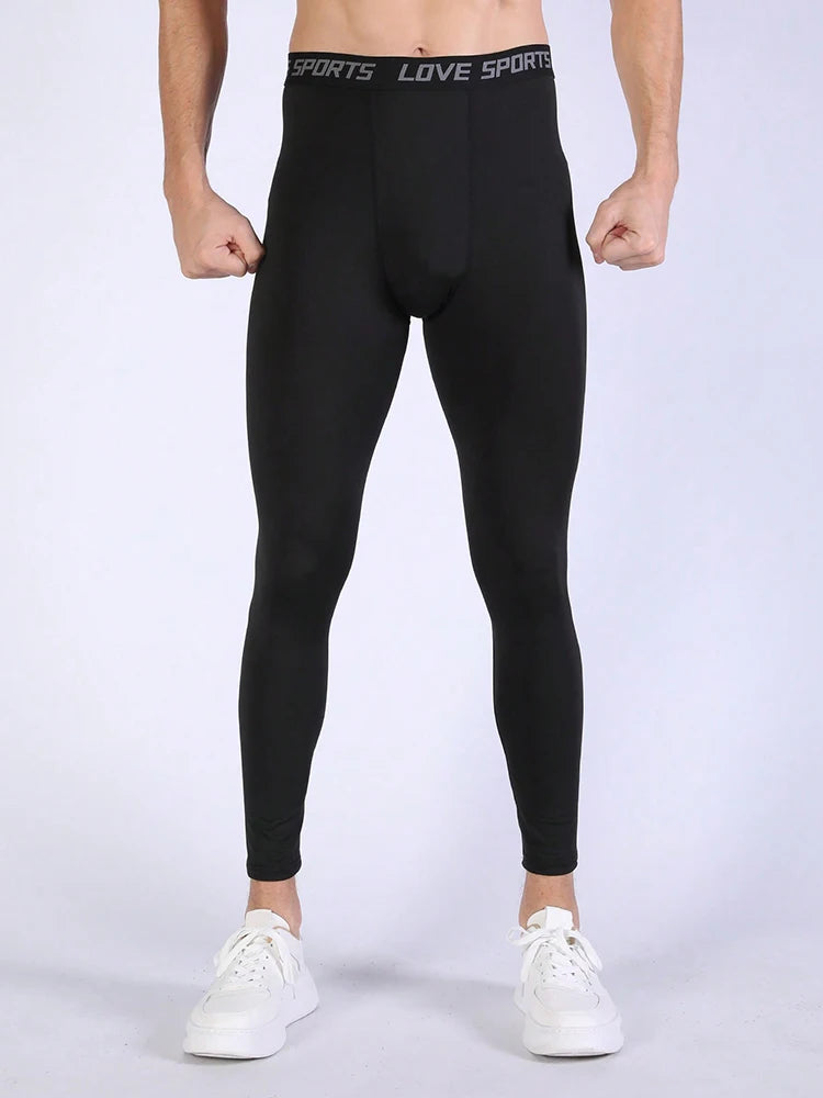 Men's Fitted Training Leggings for Gym and Running