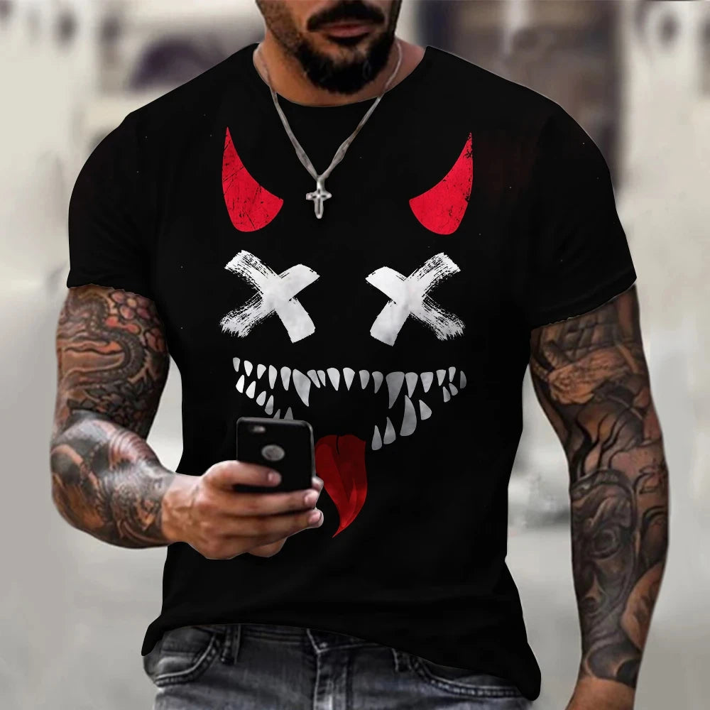 Graphic Crew Neck Short Sleeve Casual Pullover T Shirt