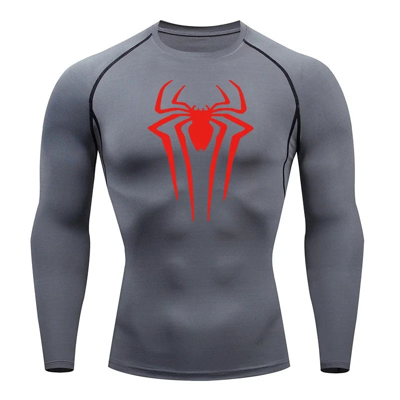 Fitted Crew Neck Long Sleeve Compression T Shirt
