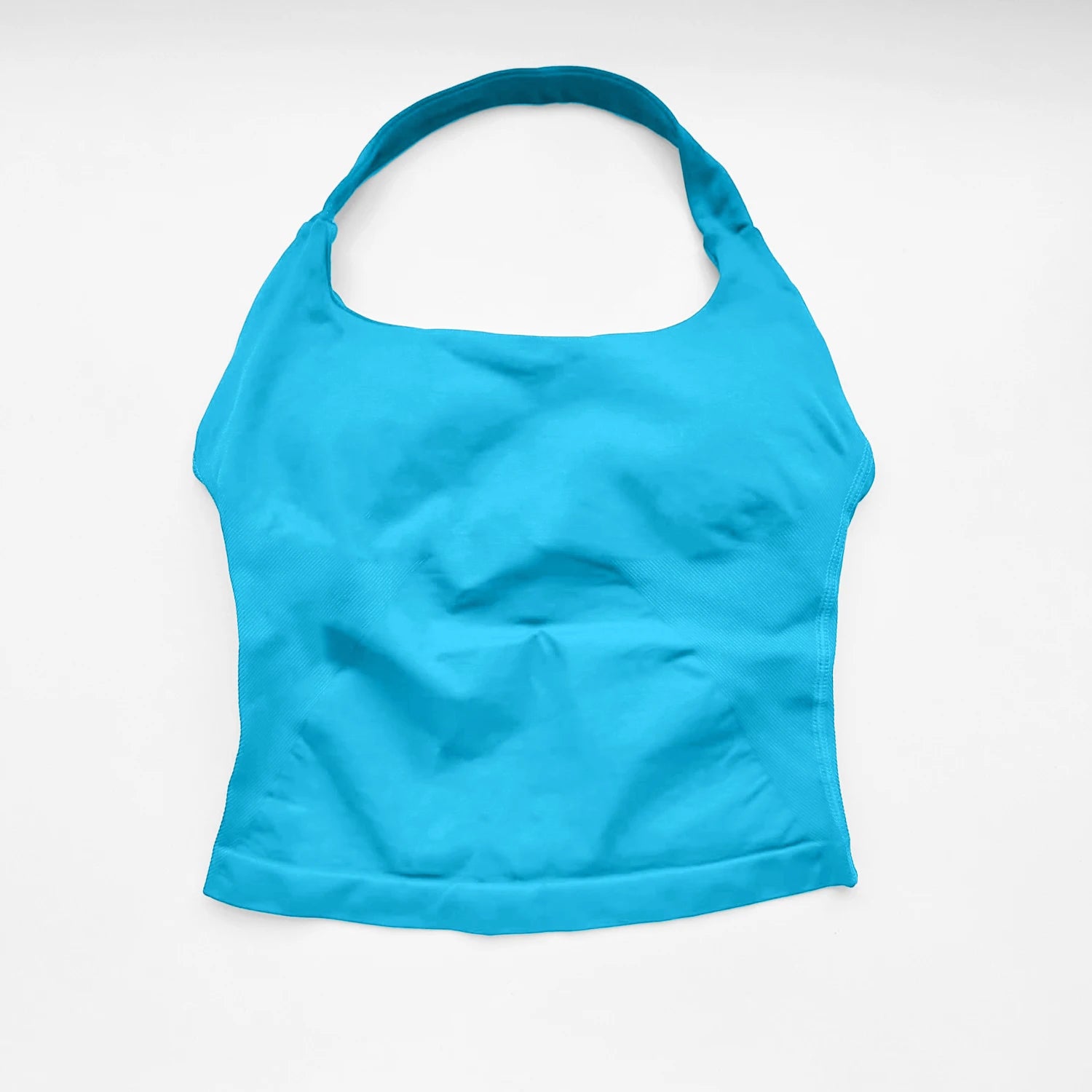 Women's Halter Neck Longline Fitted Tank Top For Workout Outfits