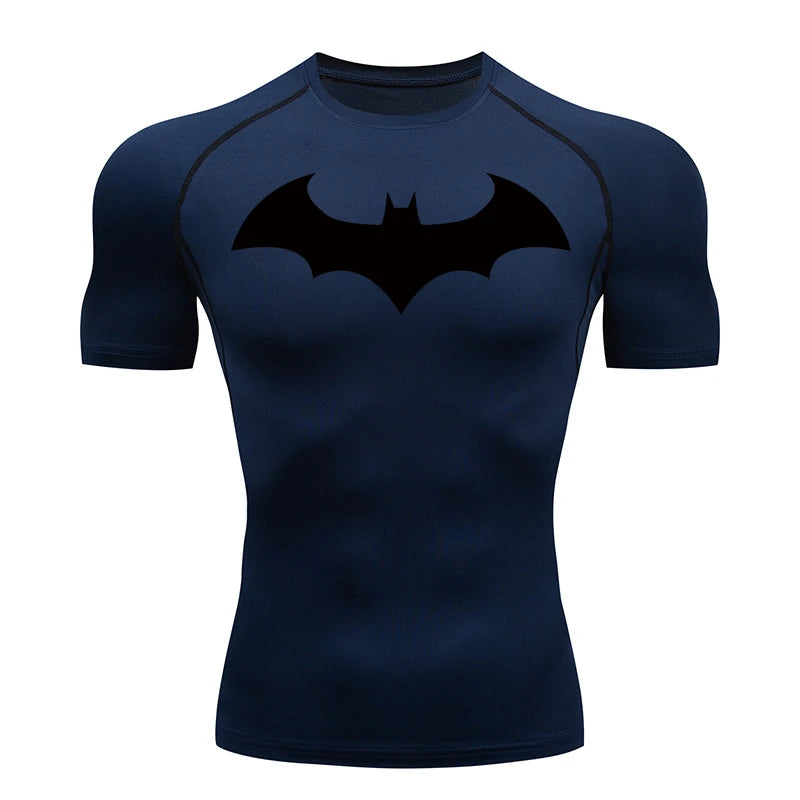 Fitted Crew Neck Short Sleeve Compression T Shirt