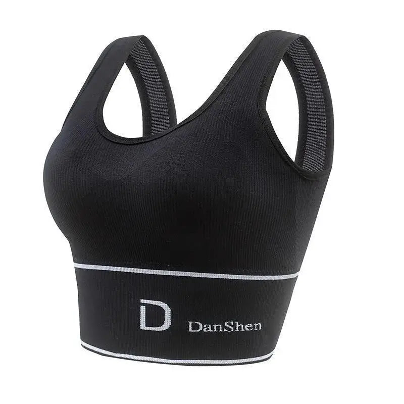 Women's Wide Strap Cropped Sports Sports Bra For Workout Outfits