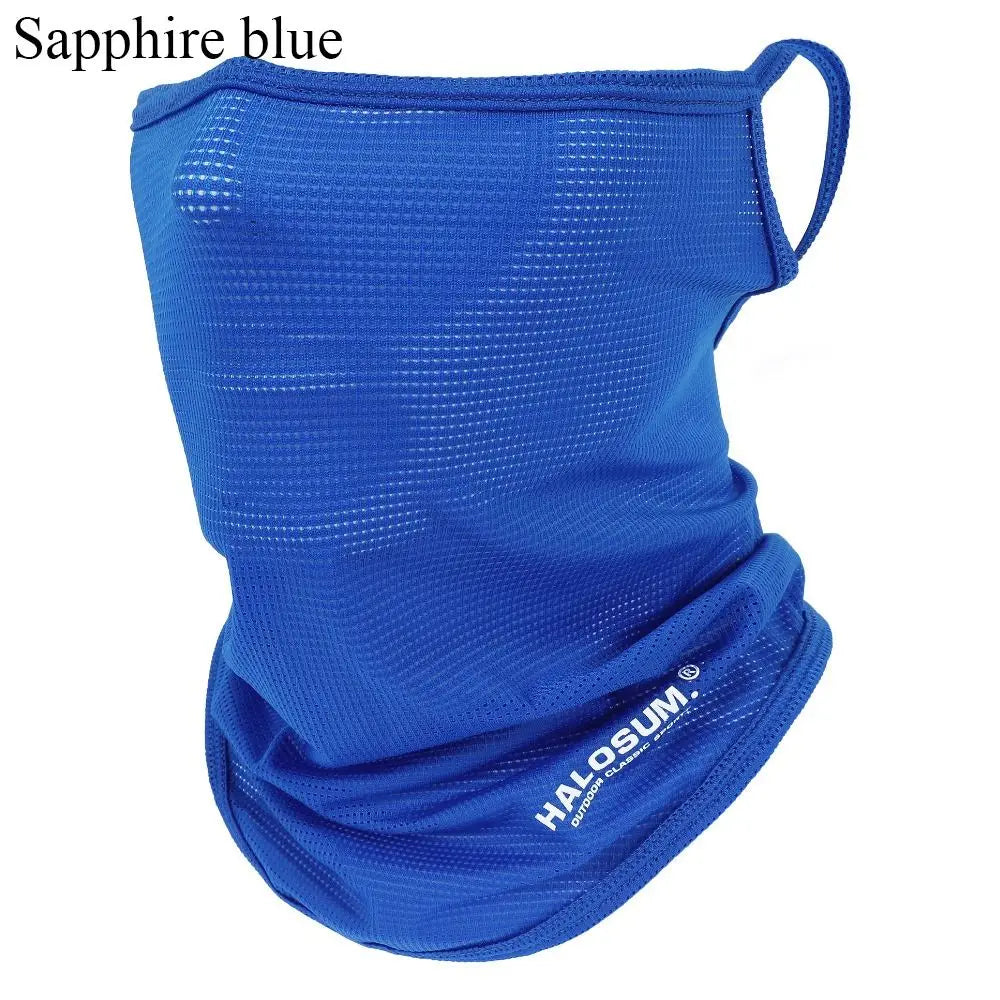 Solid Ear Loop Neck Scarf with Lower Face Cover
