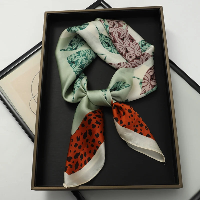 Floral Print Large Square Scarf for Draped Wrap Styling