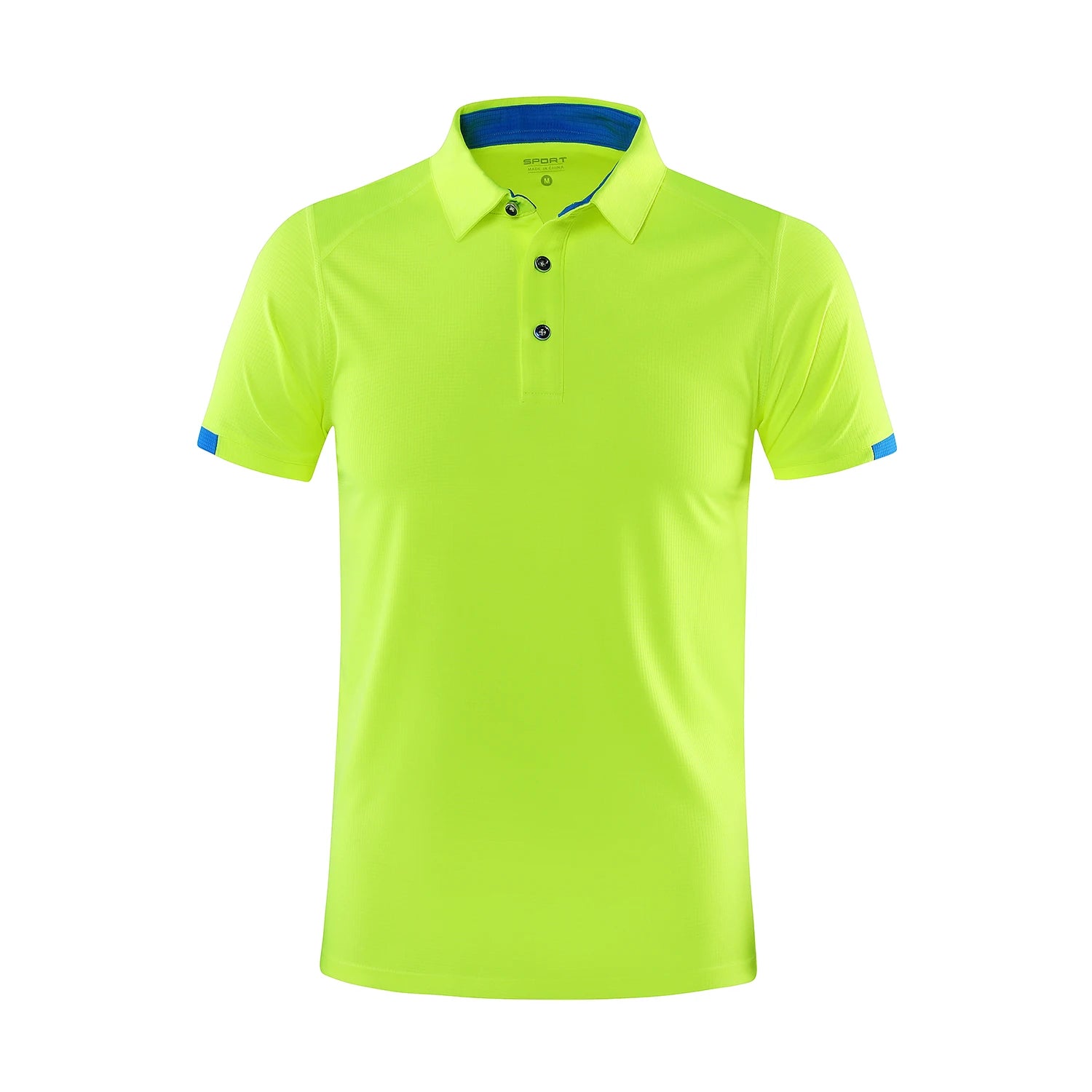 Solid Short Sleeve Collared Golf Polo Shirt with Button Placket