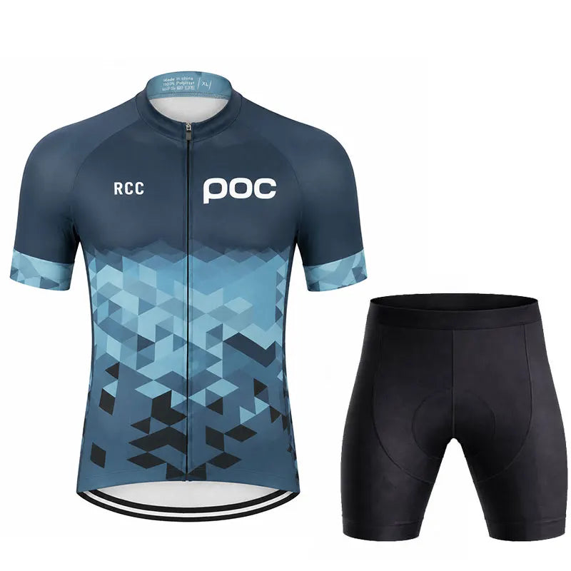 Men's Short Sleeve Cycling Jersey Set for Summer Road Bike Riding