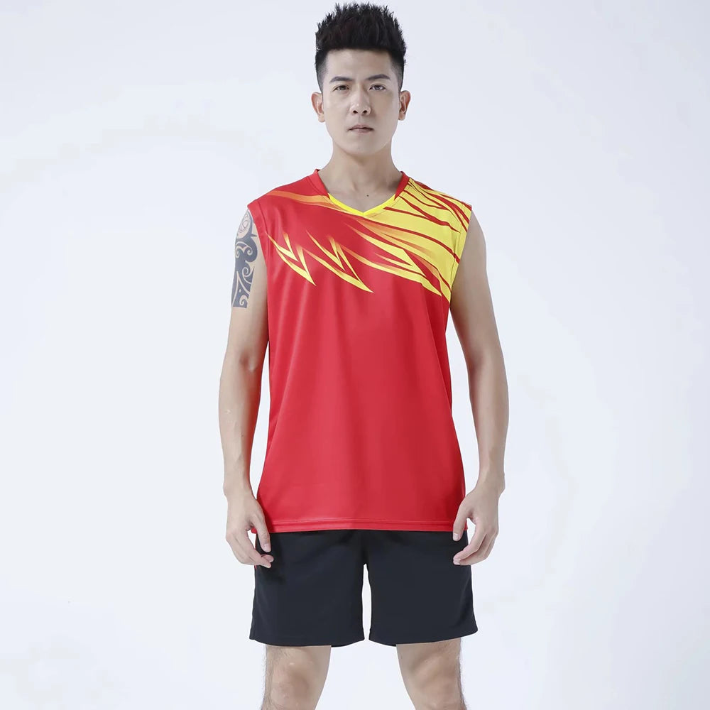 Volleyball Shirt And Shorts Two Piece Sports Clothing Set